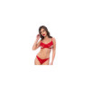 Ensemble 2 pièces en dentelle rouge 